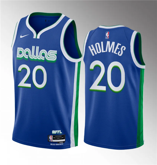 Dallas Mavericks #20 Richaun Holmes Blue 2023 Draft City Edition Stitched Jersey - Zenithce