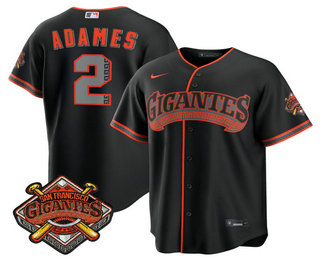 San Francisco Giants #2 Willy Adames Black 2026 Alternate Stadium Stitched Jersey - Zenithce