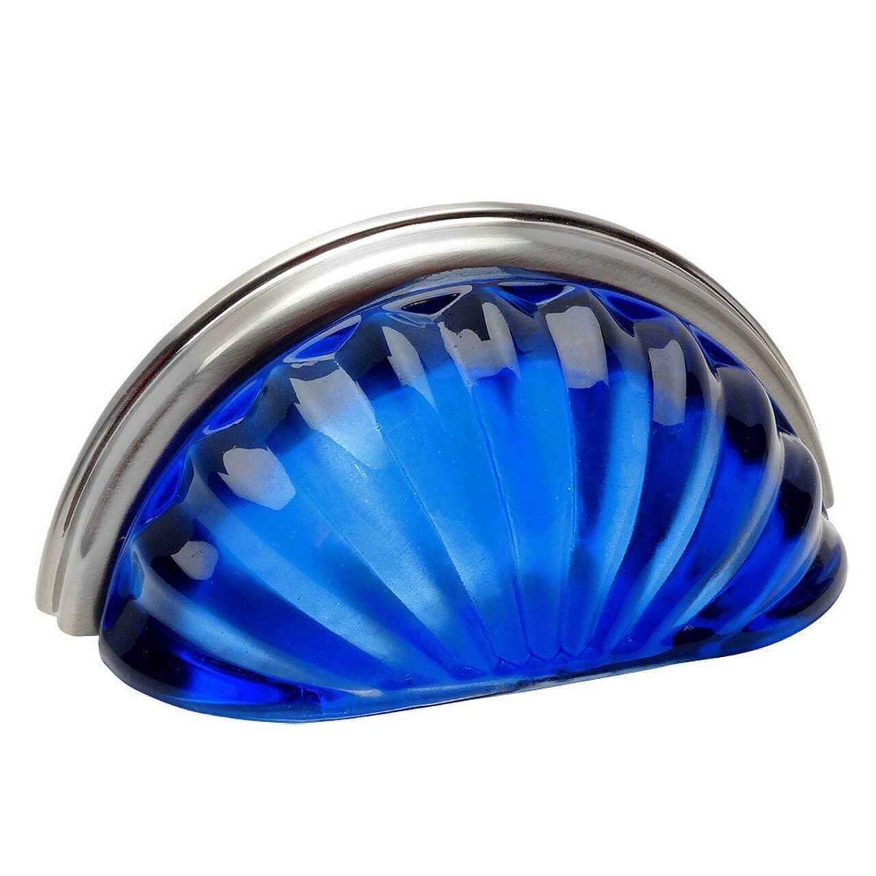 Cosmas Satin Nickel Glass Cabinet Cup Pull - Zenithce