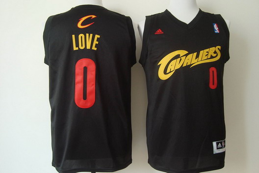 Cleveland Cavaliers #0 Kevin Love 2014 Black With Red Fashion Jersey - Zenithce