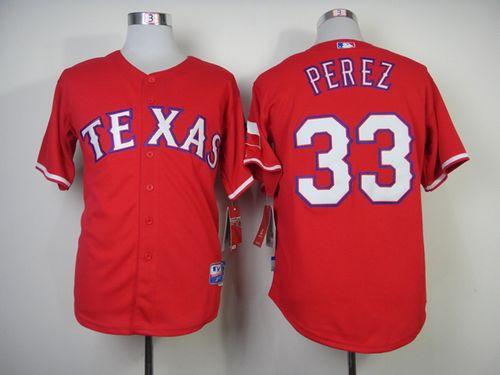 Rangers #33 Martin Perez Red Cool Base Stitched Jersey - Zenithce