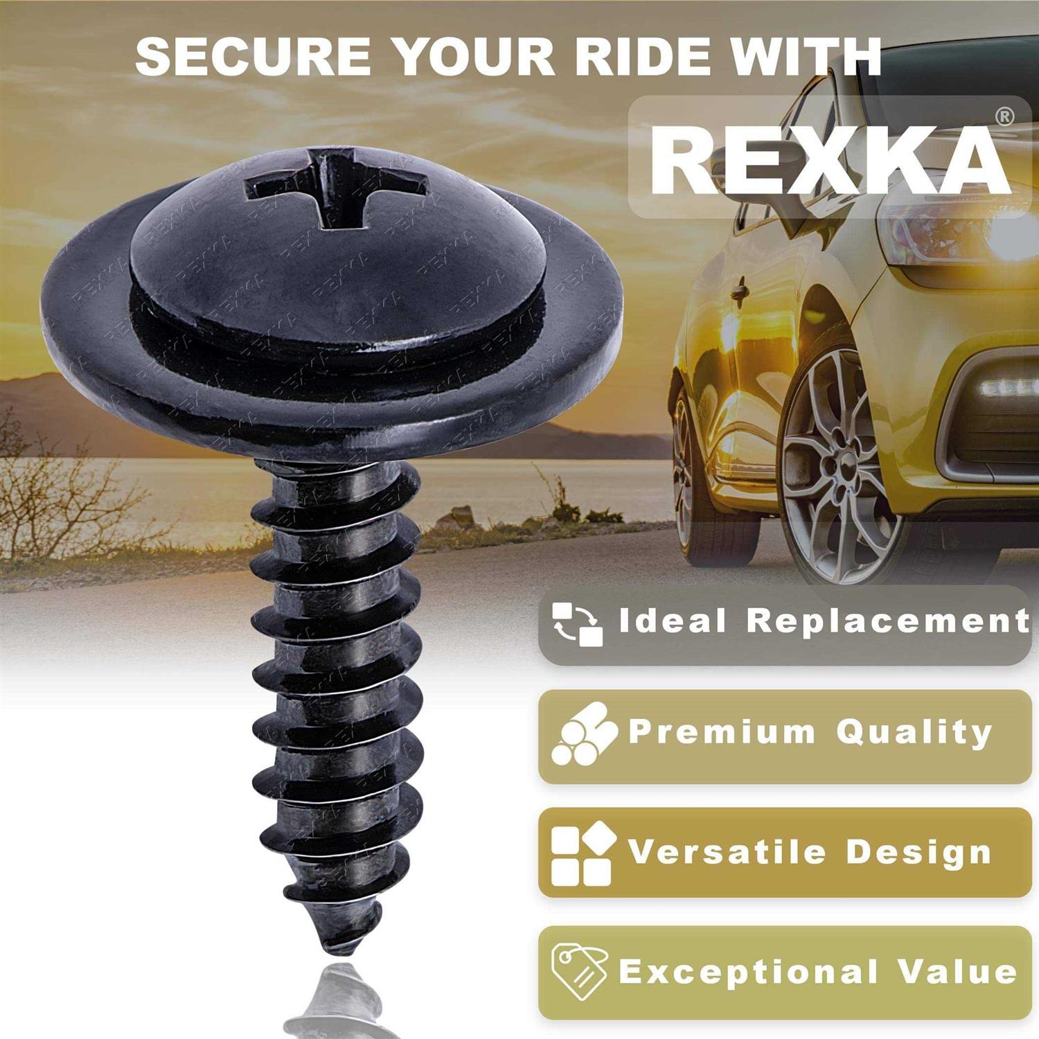 Rexka Fender Liner Retainers Clips Fasteners for Ford W706092-s300 Edge Explorer Flex Mustang Taurus Chrysler 6508197aa Dodge Charger Ram 1500 - Zenithce