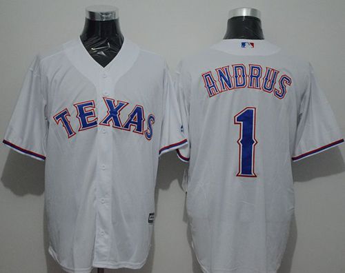 Rangers #1 Elvis Andrus White New Cool Base Stitched Jersey - Zenithce