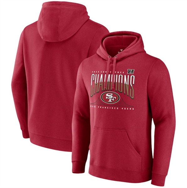 San Francisco 49ers Scarlet 2023 NFC Champions Hometown Pullover Hoodie - Zenithce