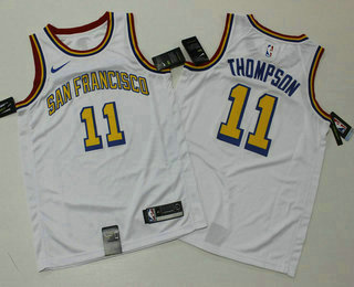 Golden State Warriors #11 Klay Thompson White 2019 Swingman Printed Jersey - Zenithce