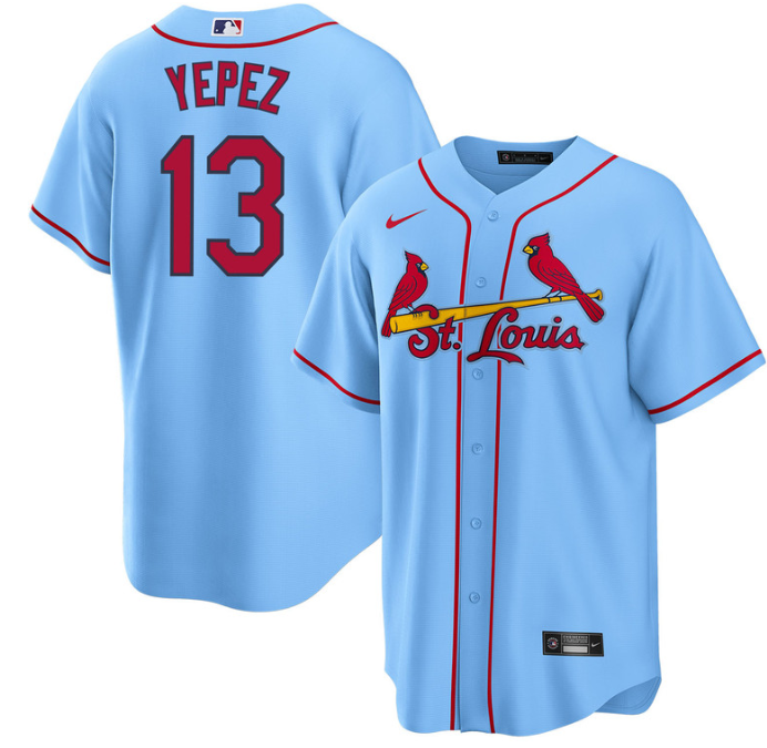 St. Louis Cardinals #13 Juan Yepez Blue Cool Base Stitched Jersey - Zenithce