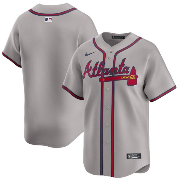Atlanta Braves Blank Gray 2024 Away Limited Stitched Jersey - Zenithce