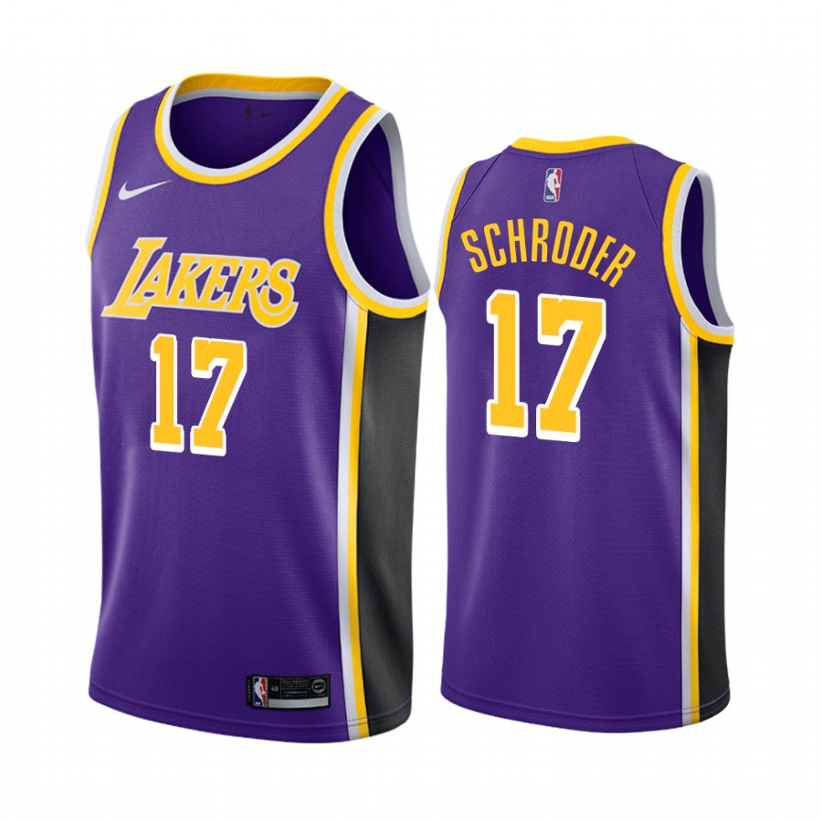 Los Angeles Lakers #17 Dennis Schroder Purple Statement Edition 2020 Transfer 2020-21 Jersey - Zenithce