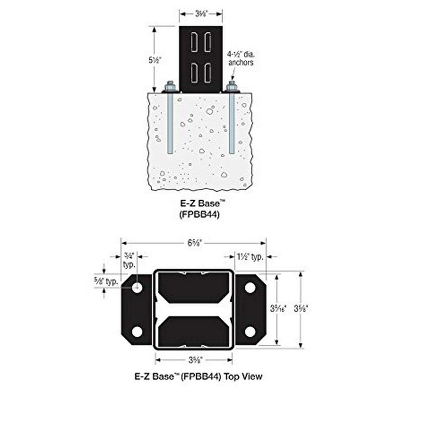 Simpson Strong Tie FB24Z Fence Bracket - Zenithce