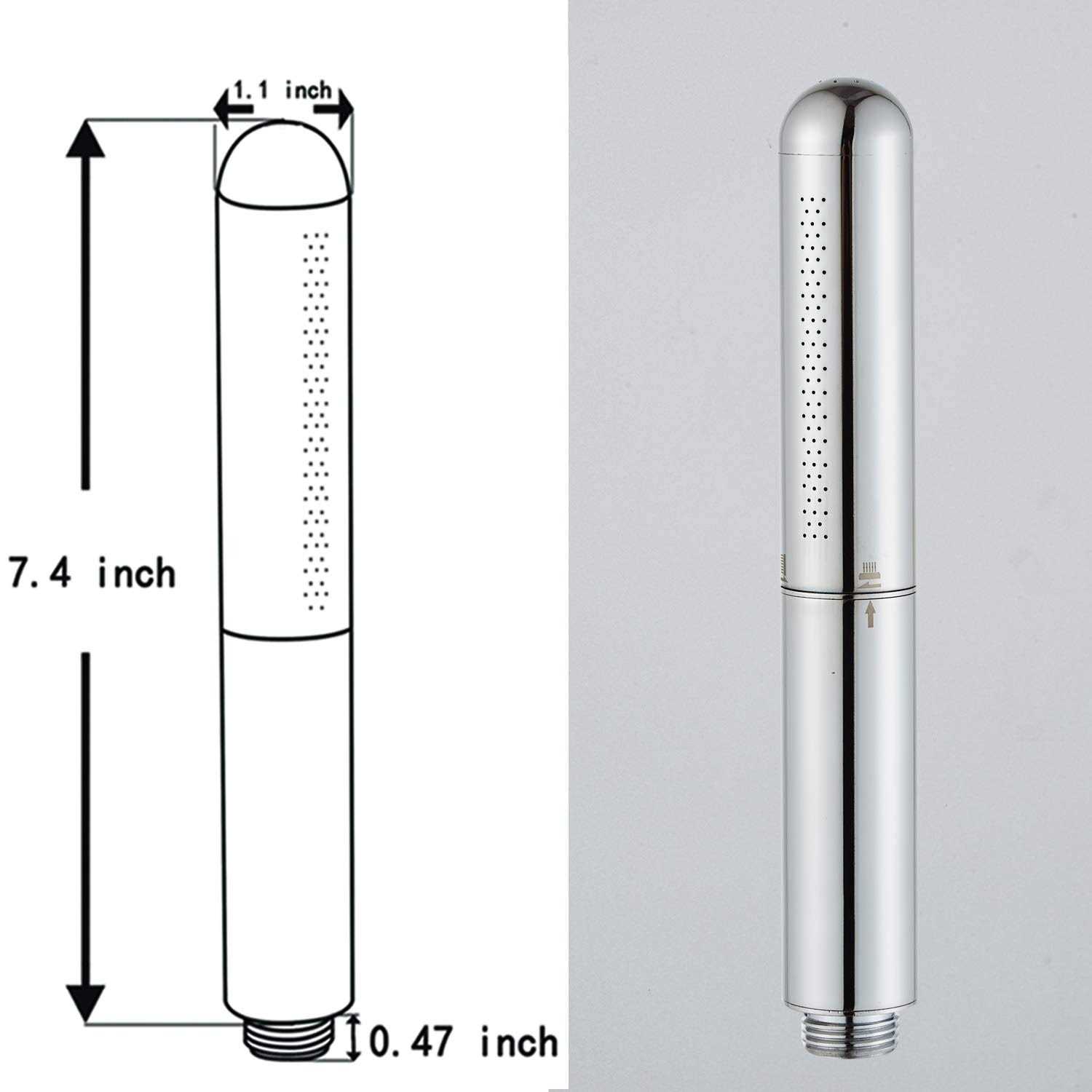 Handheld Shower Head Kit with 59 Inchs Stainless Steel Hose High Pressure Shower Head Set Detachable Shower Head with Handheld 3 Spray Modes - Zenithce