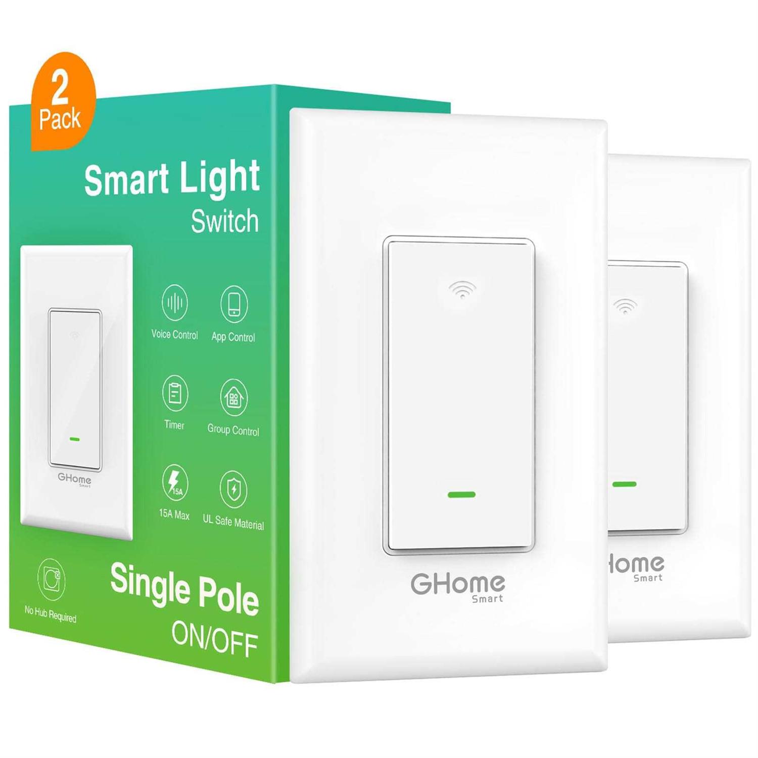 Ghome Smart Switch 24Ghz Wi-Fi Switch Works With Alexa - Zenithce