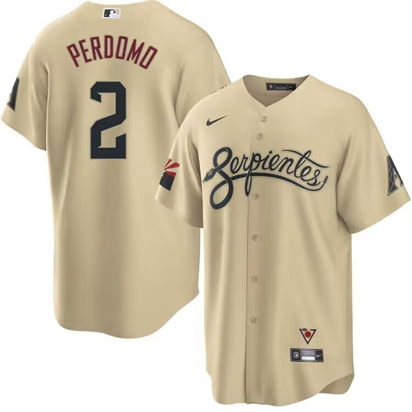 Arizona Diamondbacks #2 Geraldo Perdomo 2021 Gold City Connect Cool Base Stitched Jersey - Zenithce