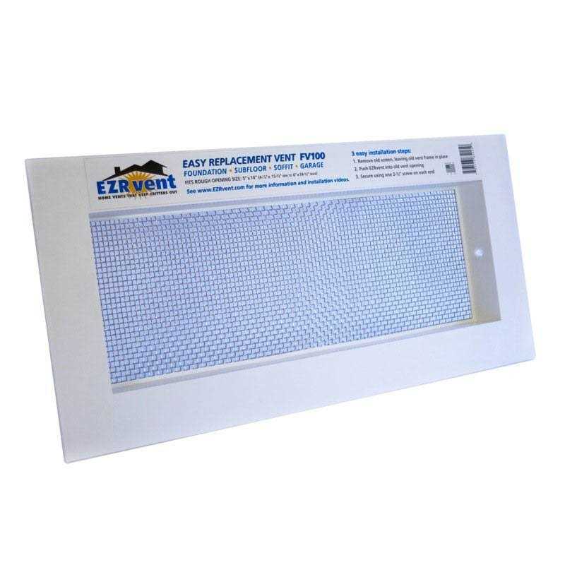 EZRvent FV100-8H Foundation and Garage Easy Replacement Vent - Zenithce
