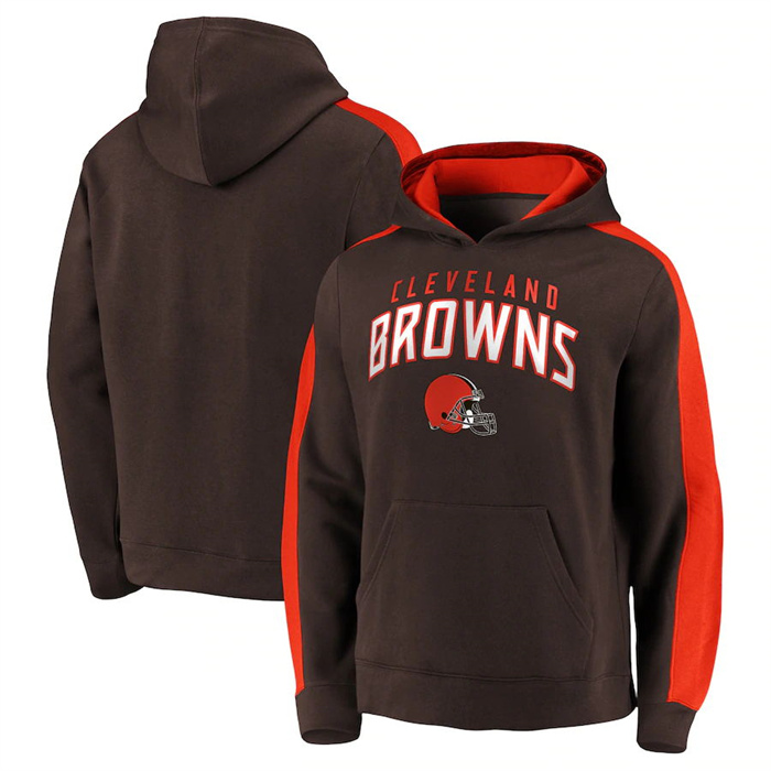 Cleveland Browns Brown Game Time Arch Pullover Hoodie - Zenithce