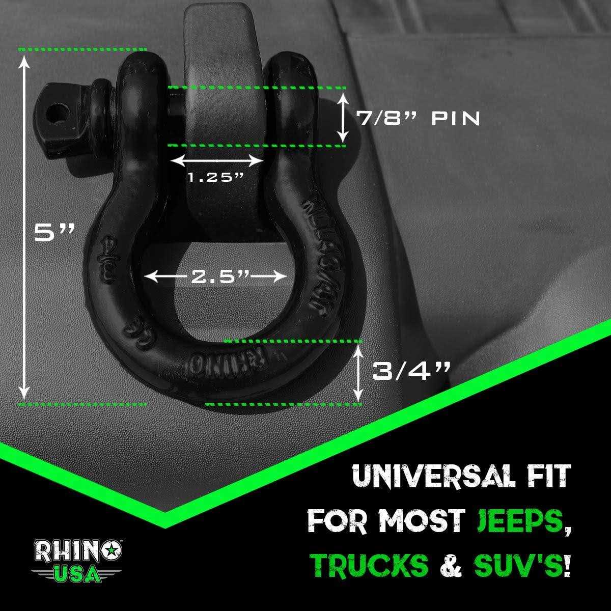 Rhino USA 2 inch x 48 inch Boat Transom Tie-Down Set - Zenithce
