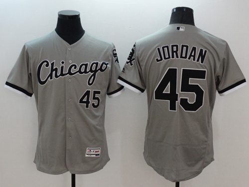 White Sox #45 Michael Jordan Grey Flexbase Authentic Collection Stitched Jersey - Zenithce