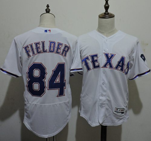 Rangers #84 Prince Fielder White Flexbase Authentic Collection Stitched Jersey - Zenithce