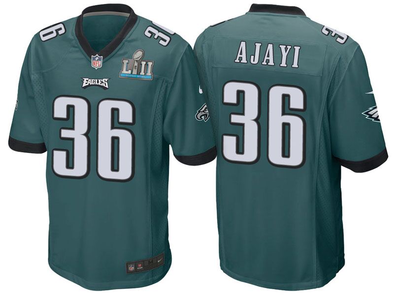 Philadelphia Eagles #36 Jay Ajayi Green Super Bowl LII Game Event Stitched Jersey - Zenithce