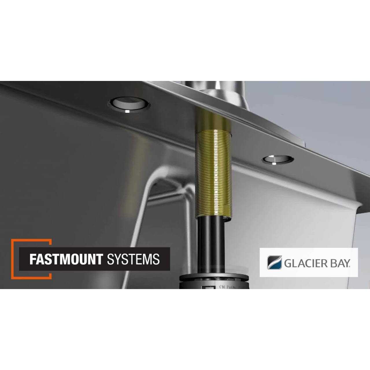 Glacier Bay Fairhurst 1004 Single-Handle Pull-Down Sprayer Kitchen Faucet with TurboSpray and FastMount - Zenithce