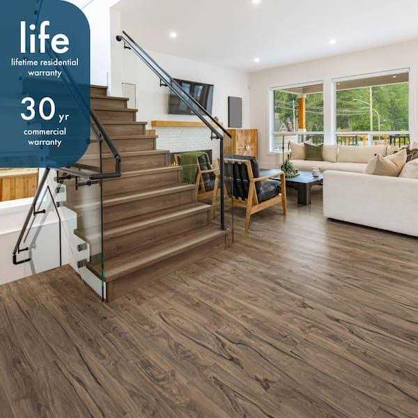 Lifeproof 7.6 in. W x 50.6 in. L Waterproof Hybrid Resilient Flooring - Zenithce