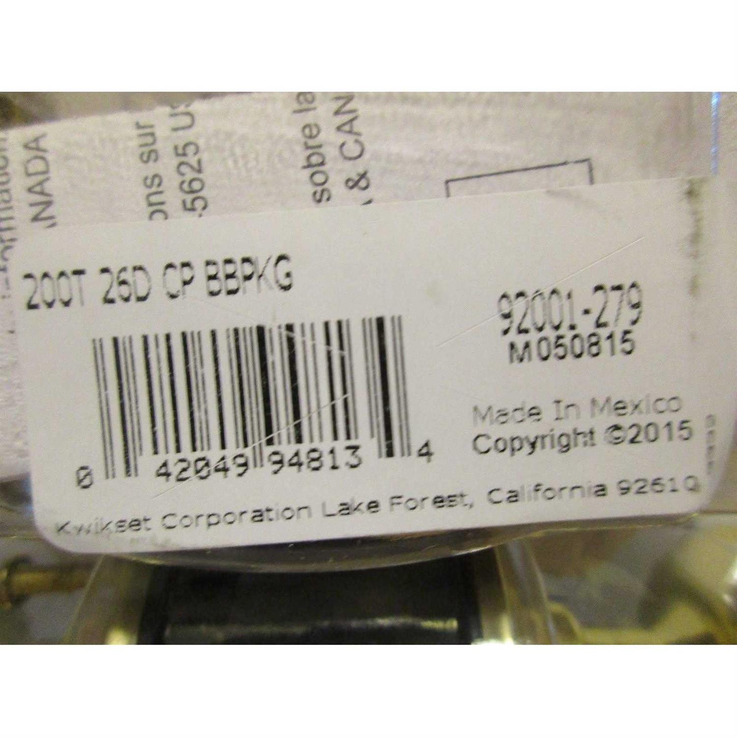 Kwikset Tustin Privacy Lever 730TNL-15 - Zenithce