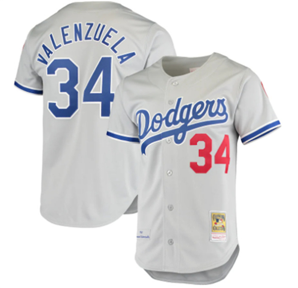 Los Angeles Dodgers #34 Toro Valenzuela Gray With Patch Cool Base Stitched Jersey - Zenithce