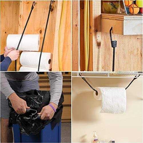 ZHOUBIN Black Bungee Cords with Hooks Heavy Duty - Zenithce