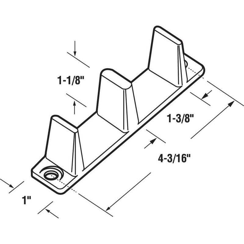 Prime-Line Sliding Closet Door Bottom Guide N 6563 - Zenithce