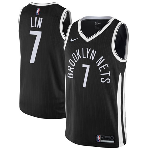 Brooklyn Nets #7 Jeremy Lin Black Swingman City Edition Jersey - Zenithce
