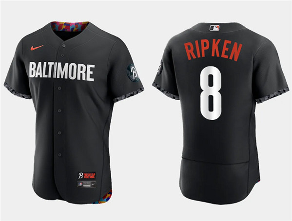 Baltimore Orioles #8 Cal Ripken Jr. Black 2023 City Connect Flex Base Stitched Jersey - Zenithce