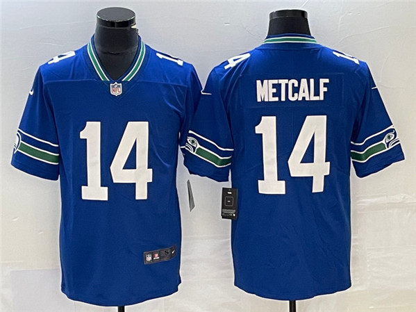 Seattle Seahawks #14 DK Metcalf Royal Vapor Untouchable Limited Stitched Jersey - Zenithce