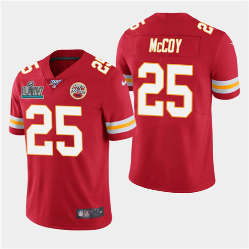 Chiefs #25 LeSean McCoy Red Super Bowl LIV Vapor Untouchable Limited Stitched Jersey - Zenithce