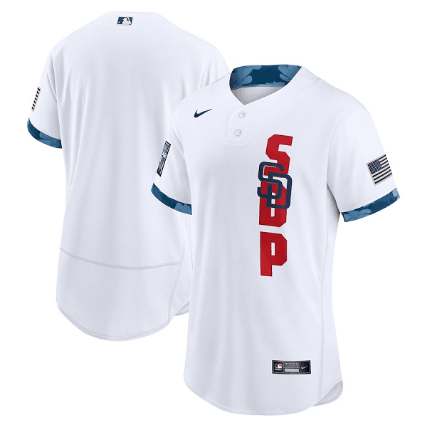 San Diego Padres Blank 2021 White All-Star Flex Base Stitched Jersey - Zenithce