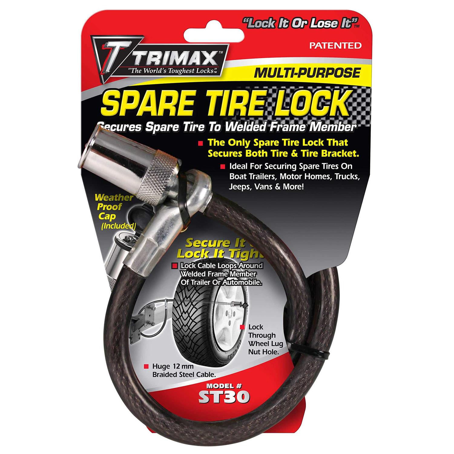 Trimax Braided Cable Lock TG3048SX - Zenithce