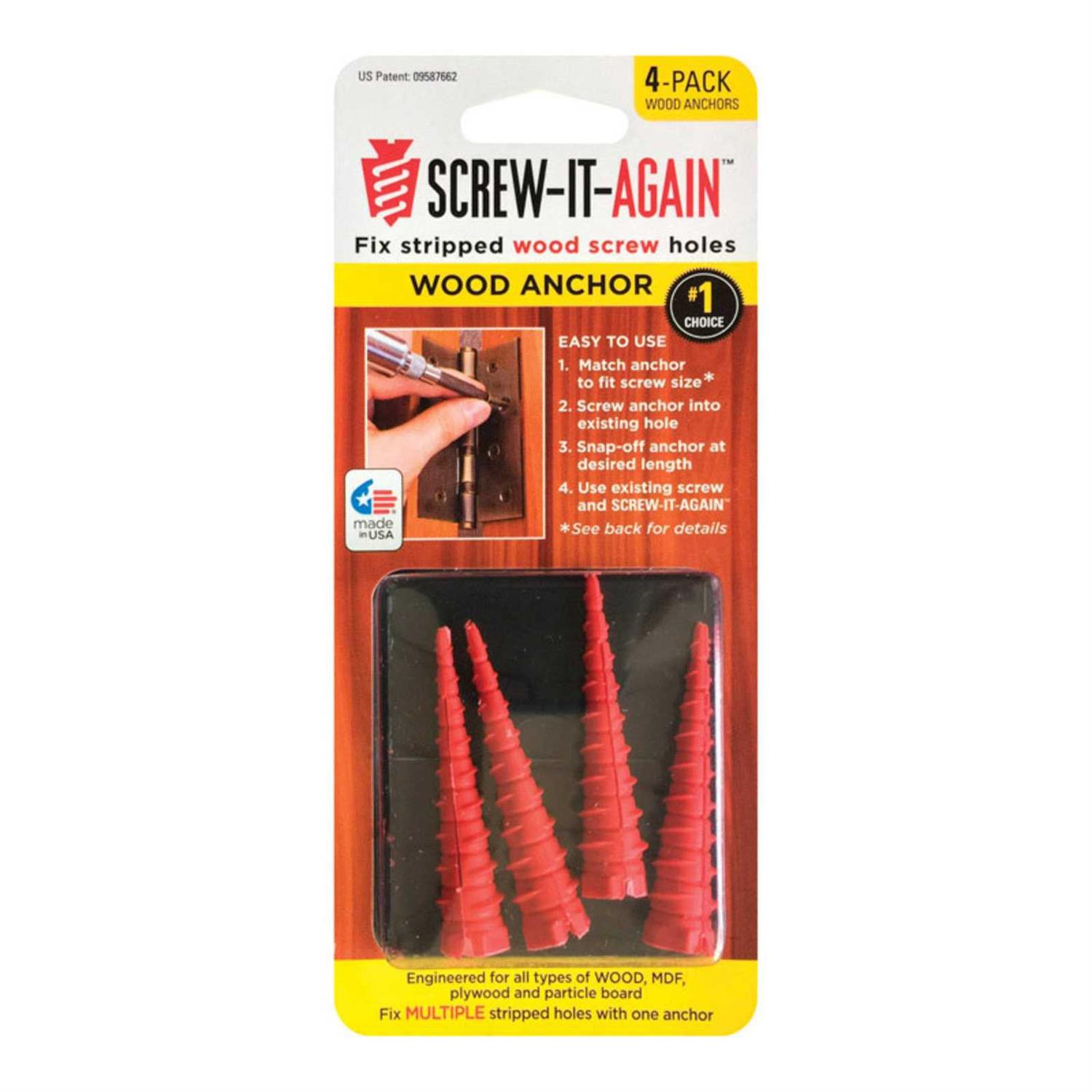 Screw-It-Again SIA-4PK-M Masonry Anchor - Zenithce