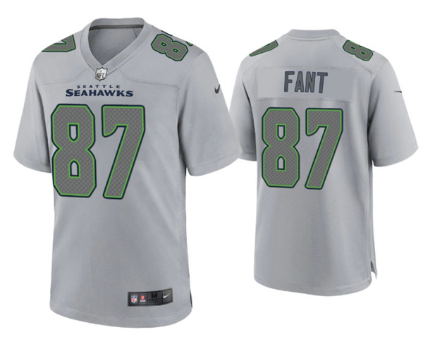 Seattle Seahawks #87 Noah Fant Gray Atmosphere Fashion Stitched Game Jersey - Zenithce