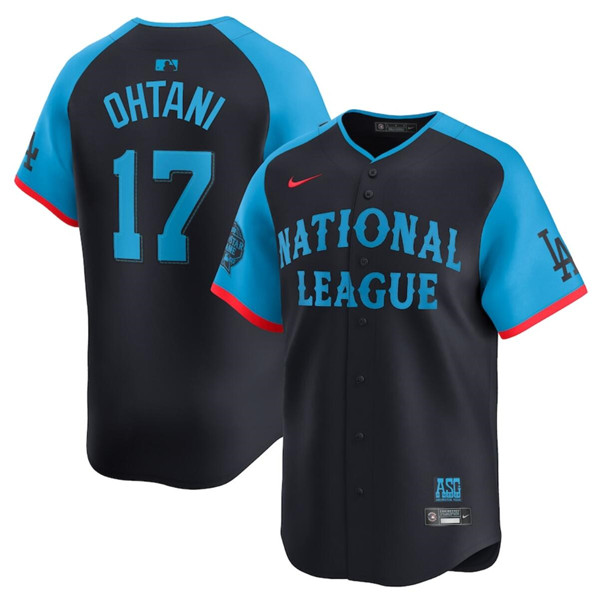 National League #17 Shohei Ohtani Navy 2024 All-Star Limited Stitched Jersey - Zenithce