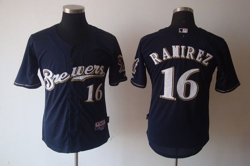 Brewers #16 Aramis Ramirez Blue Cool Base Stitched Jersey - Zenithce