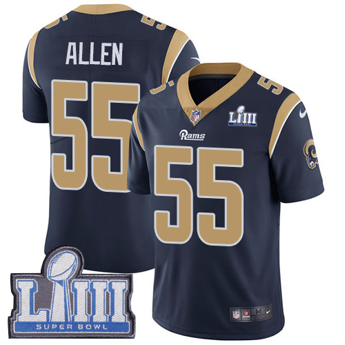 Los Angeles Rams #55 Brian Allen Navy Blue Super Bowl LIII Vapor Untouchable Limited Stitched Jersey - Zenithce