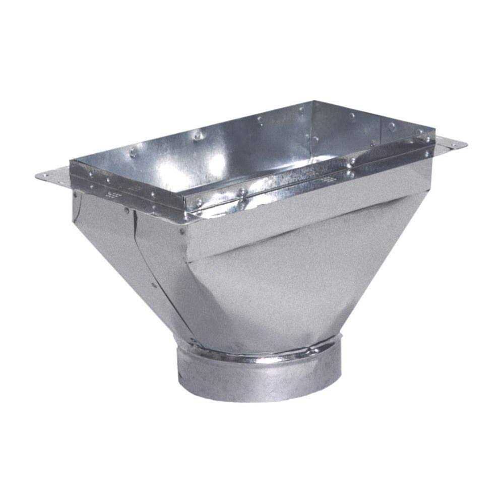 Master Flow 14 in. x 8 in Register Box with Flange - Zenithce