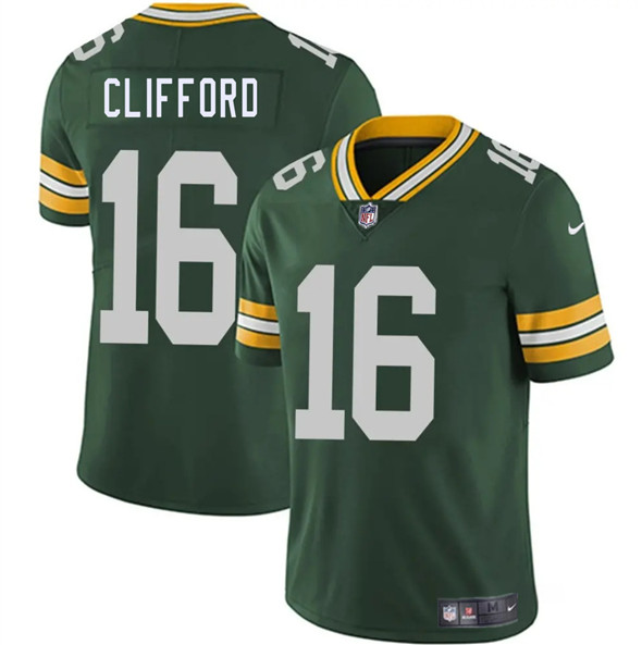 Green Bay Packers #16 Sean Clifford Green 2025 Vapor Untouchable Limited Stitched Jersey - Zenithce