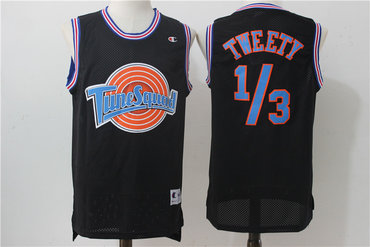 Tune Suqad 1 3 Tweety Black Stitched Movie Jersey - Zenithce