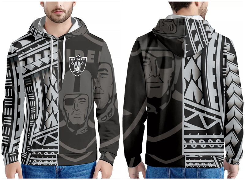 Las Vegas Raiders Black White Pullover Hoodie - Zenithce