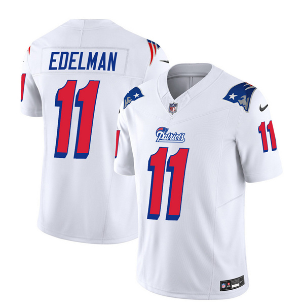 New England Patriots #11 Julian Edelman White 2023 F.U.S.E. Vapor Limited Stitched Jersey - Zenithce
