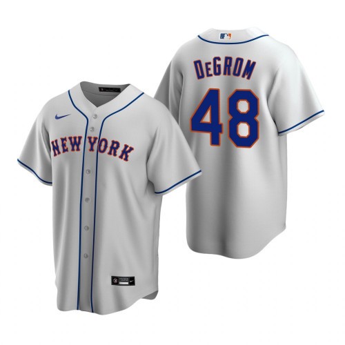 New York Mets White #48 Jacob DeGrom New Grey Cool Base Stitched Jersey - Zenithce