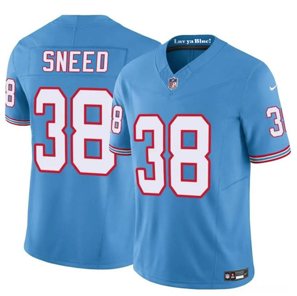 Tennessee Titans #38 L'Jarius Sneed Blue 2024 F.U.S.E. Throwback Vapor Limited Stitched Jersey - Zenithce