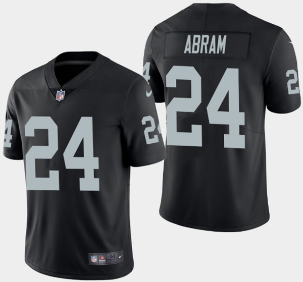 Oakland Raiders #24 Johnathan Abram Black Vapor Limited Stitched Jersey - Zenithce
