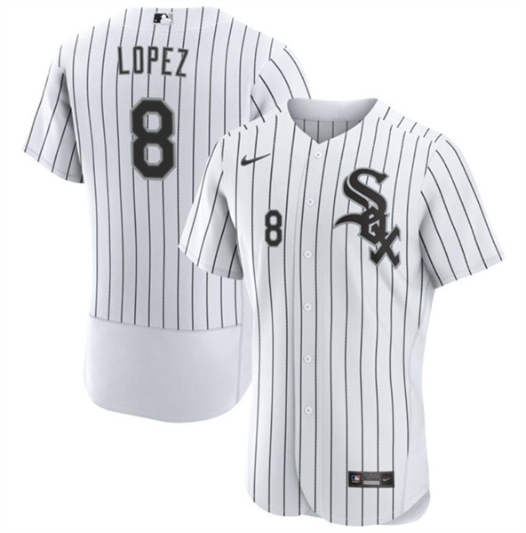 Chicago White Sox #8 Nicky Lopez White Flex Base Stitched Jersey - Zenithce