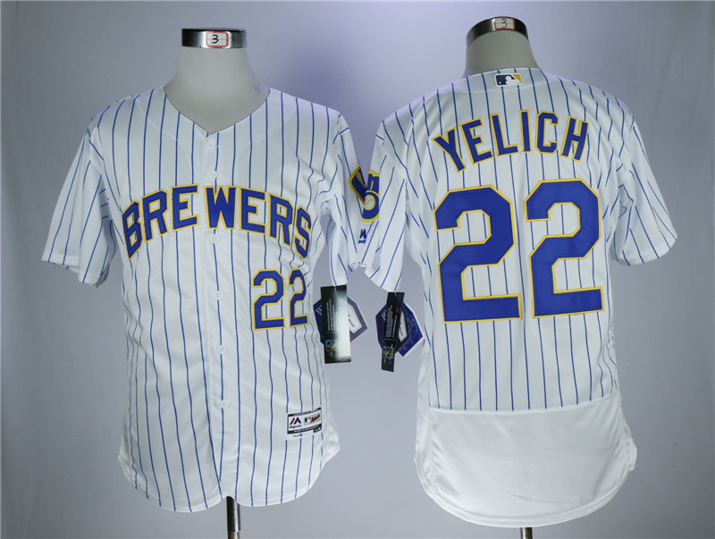 Milwaukee Brewers #22 Christian Yelich White Flexbase Stitched Jersey - Zenithce