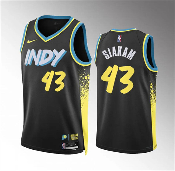 Indiana Pacers #43 Pascal Siakam Black 2023-24 City Edition Stitched Jersey - Zenithce